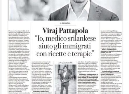 SMIT Academy Founder, Dr. Viraj Pattapola, Interviewed by a Leading Italian Newspaper